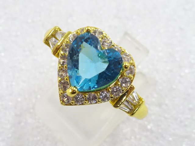 JAPANESE KIMONO / ANTIQUE COLORED STONE RING (SIZE 23)